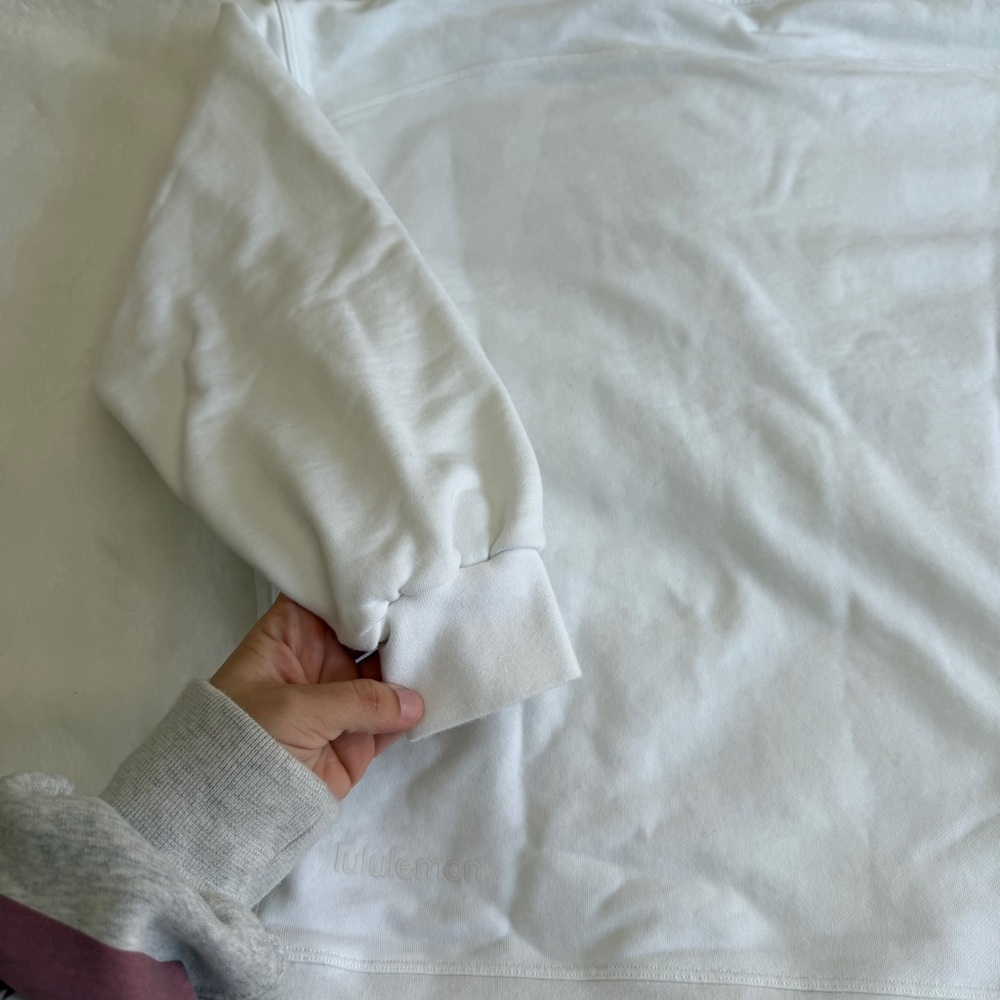 Lululemon Perfectly Oversized Crewneck White Size 4 - Picture 9 of 10